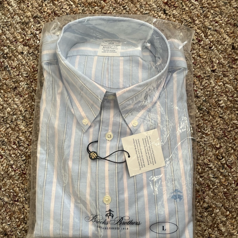 Brand new brooks brothers non-iron shirt L